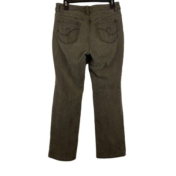 Chicos Womens Jeans Size 1 Regular Khaki Straight Leg High Rise Denim - Picture 2 of 7